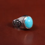 انگشتر فيروزه عجمی مردانه کد 27309