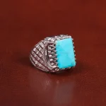 انگشتر فيروزه عجمی مردانه کد 27311