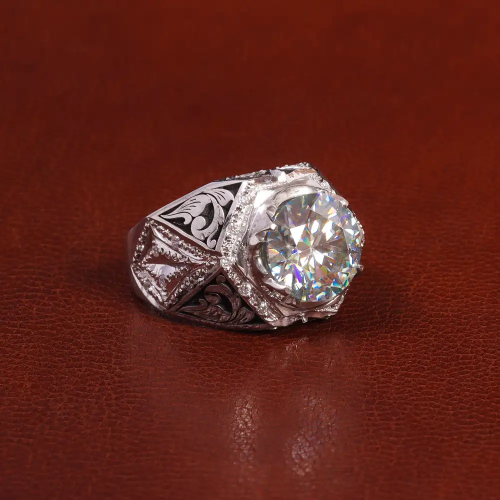 انگشتر موزانایت مردانه کد 27331