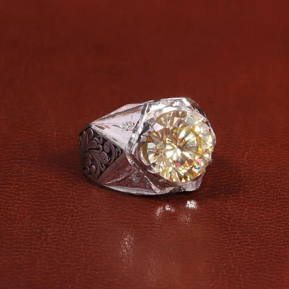 انگشتر موزانایت مردانه کد 27332