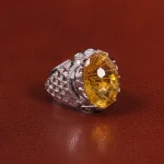 انگشتر سیترین مردانه کد 27336