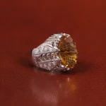 انگشتر سیترین مردانه کد 27337