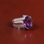 انگشتر آمیتیست مردانه کد 27339