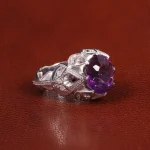 انگشتر آمیتیست مردانه کد 27343