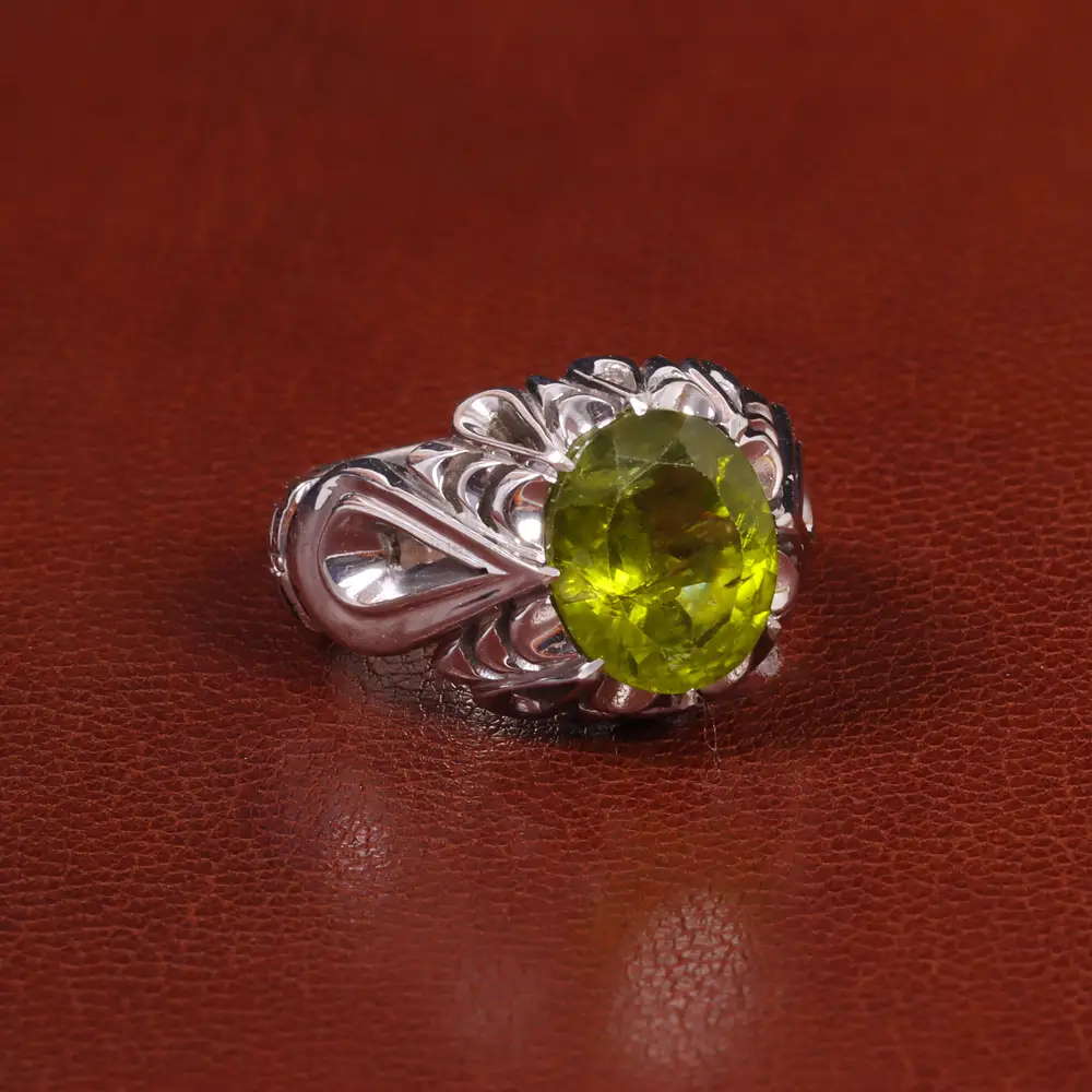 انگشتر زبرجد مردانه کد 27352