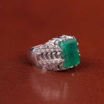 انگشتر زمرد مردانه کد 27357