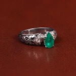 انگشتر زمرد مردانه کد 27368