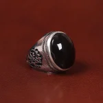 انگشتر عقیق مردانه کد 27370