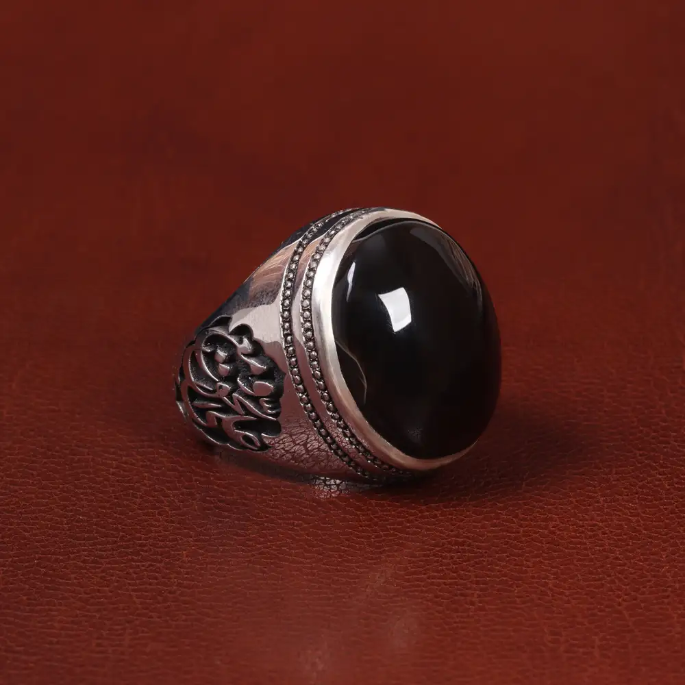 انگشتر عقیق مردانه کد 27370