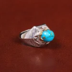 انگشتر فیروزه شجری مردانه کد 27440