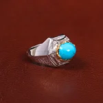 انگشتر فیروزه شجری مردانه کد 27443