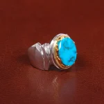 انگشتر فیروزه شجری مردانه کد 27464