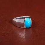 انگشتر فيروزه عجمی مردانه کد 27485