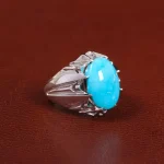 انگشتر فيروزه عجمی مردانه کد 27503