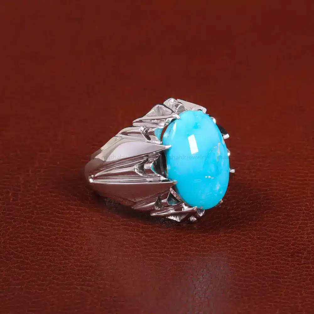 انگشتر فيروزه عجمی مردانه کد 27503