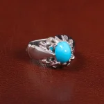 انگشتر فيروزه عجمی مردانه کد 27514