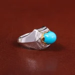 انگشتر فيروزه عجمی مردانه کد 27518