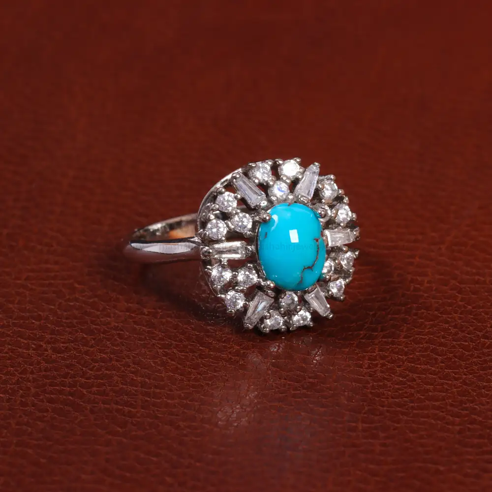 انگشتر فیروزه شجری زنانه کد 27570