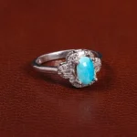 انگشتر فیروزه عجمی زنانه کد 27574