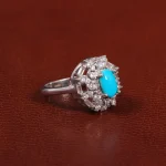 انگشتر فیروزه عجمی زنانه کد 27578