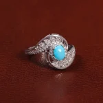 انگشتر فیروزه عجمی زنانه کد 27596
