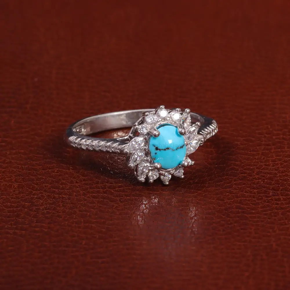 انگشتر فیروزه شجری زنانه کد 27605