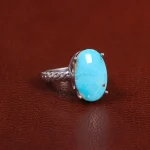 انگشتر فیروزه عجمی زنانه کد 27610