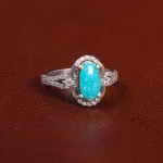 انگشتر فیروزه عجمی زنانه کد 27616