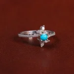 انگشتر فیروزه عجمی زنانه کد 27619