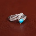 انگشتر فیروزه عجمی زنانه کد 27627