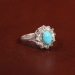 انگشتر فیروزه عجمی زنانه کد 27639