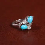 انگشتر فیروزه عجمی زنانه کد 27693