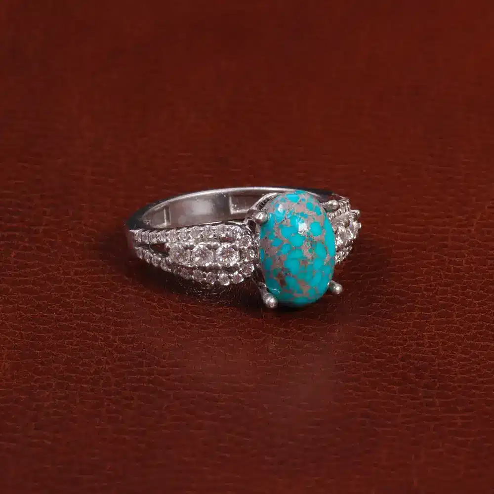 انگشتر فیروزه شجری زنانه کد 27697