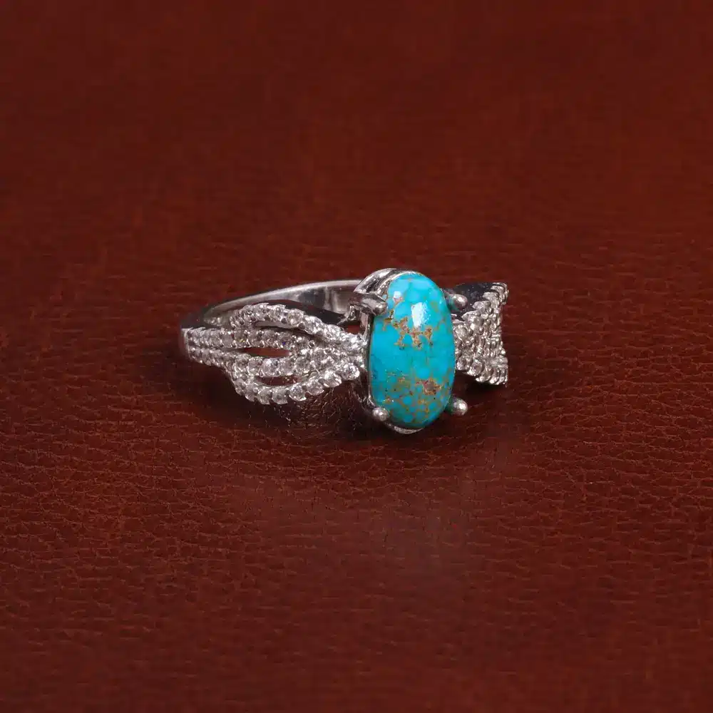 انگشتر فیروزه شجری زنانه کد 27711