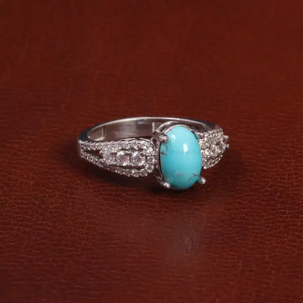 انگشتر فیروزه شجری زنانه کد 27740