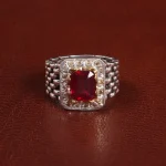 انگشتر یاقوت سرخ مردانه کد 27779