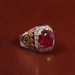 انگشتر یاقوت سرخ مردانه کد 27781