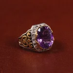 انگشتر آمیتیست مردانه کد 27782