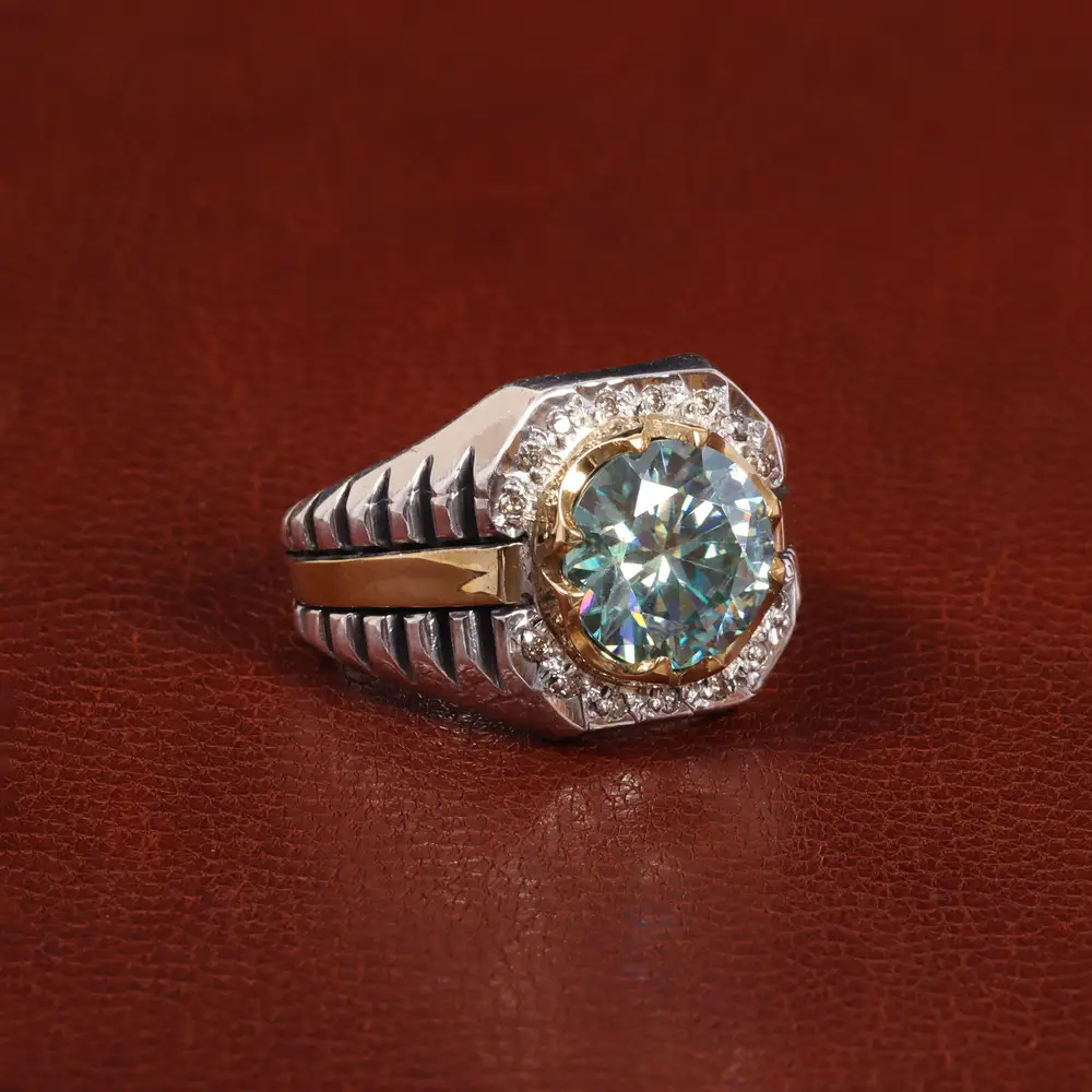 انگشتر موزانایت مردانه کد 27785