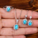 نیم ست فیروزه زنانه کد 26836