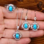 نیم ست فیروزه زنانه کد 26838