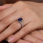 انگشتر یاقوت کبود زنانه کد 26998