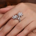 انگشتر نقره زنانه طرح جواهر کد 27016
