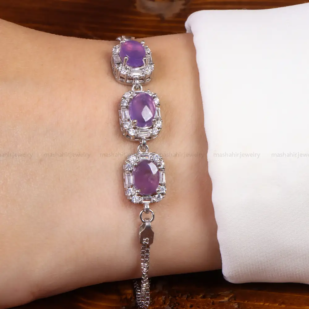 دستبند عقیق سوسنی زنانه کد 27073