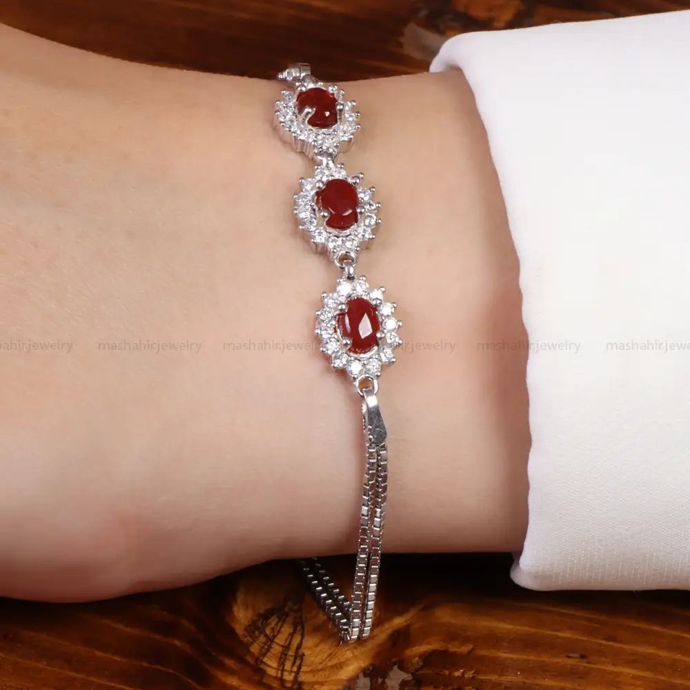 دستبند عقیق یمن زنانه کد 27075