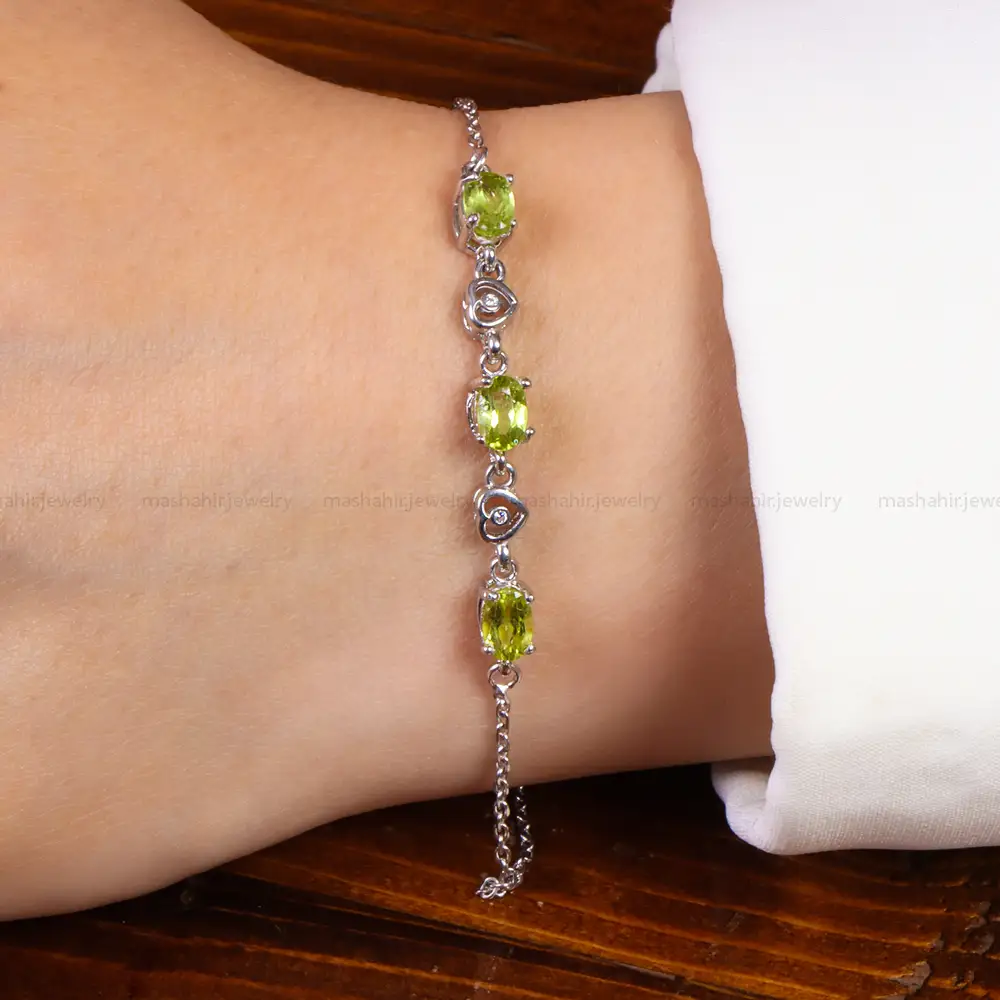 دستبند زبرجد زنانه کد 27083