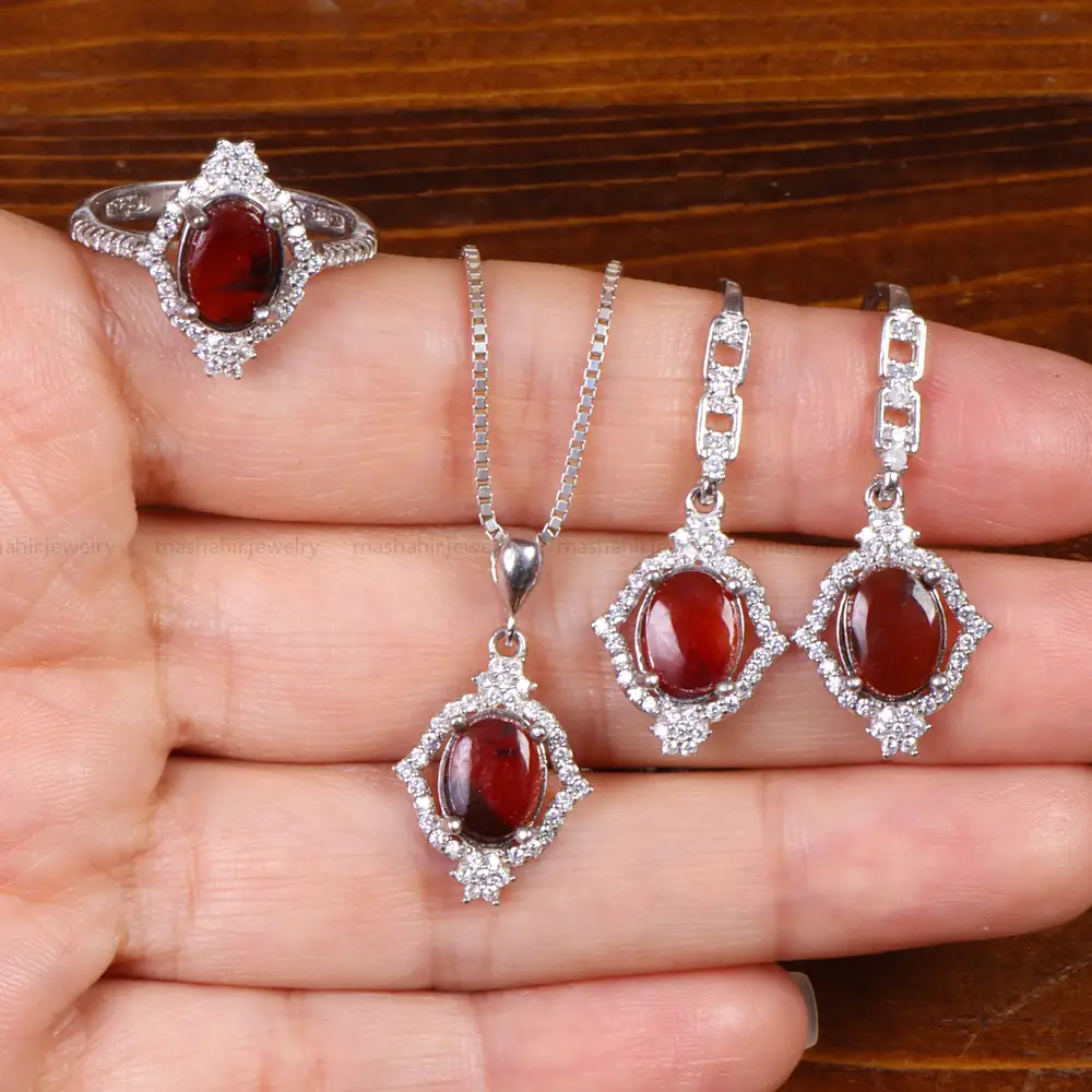 نیم ست عقیق زنانه کد 27101