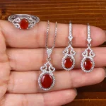 نیم ست عقیق زنانه کد 27102