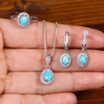 نیم ست فیروزه زنانه کد 27108