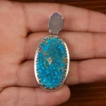 گردنبند فیروزه مردانه کد 27193